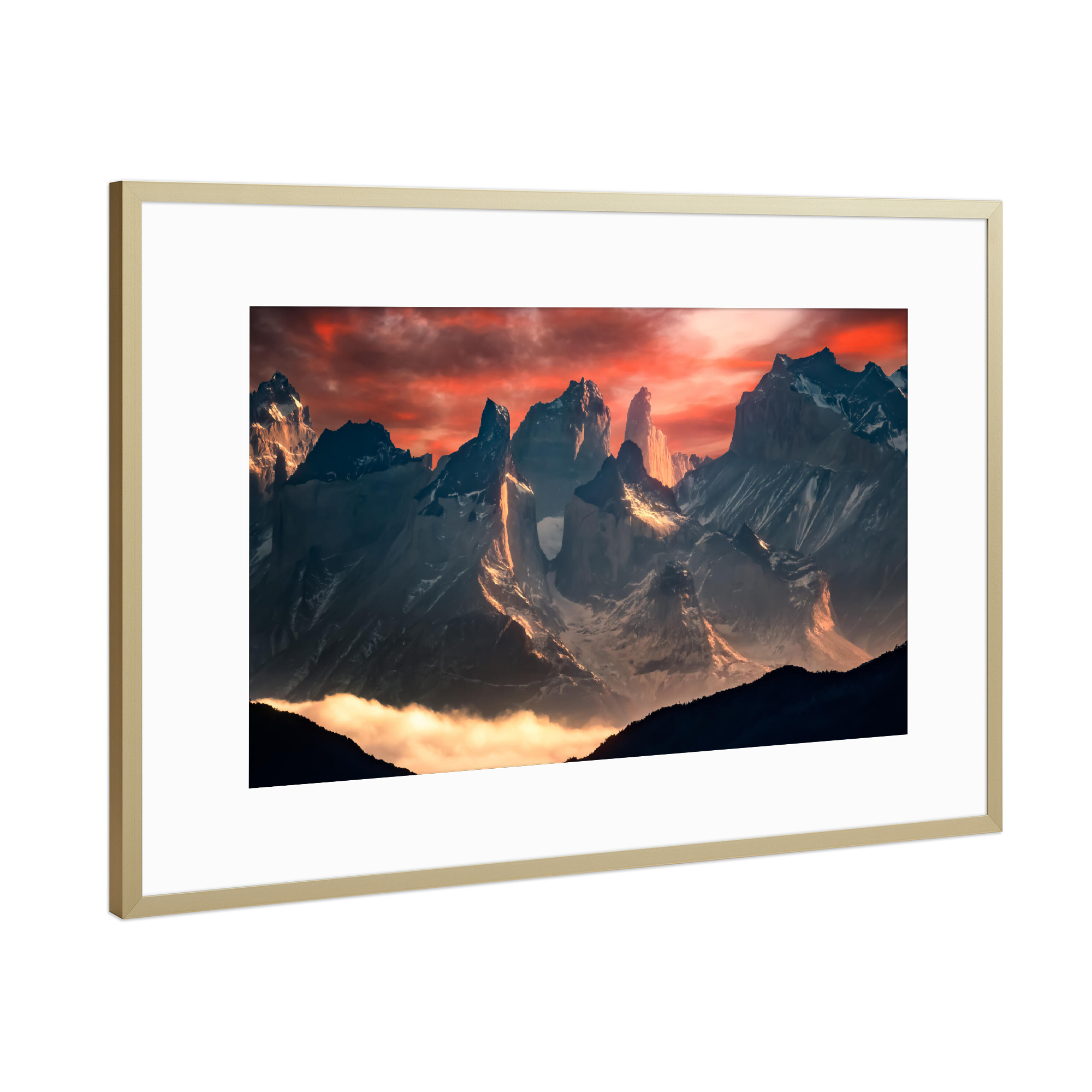 Poster mit Rahmen Gold "Torres" artboxONE - Natur,Reise,Reise / Länder