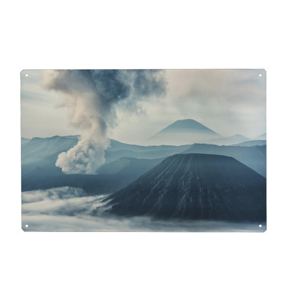 Metall Poster "Vulkanlandschaft" artboxONE - Natur,Reise,Reise / Asien,Reise / Länder