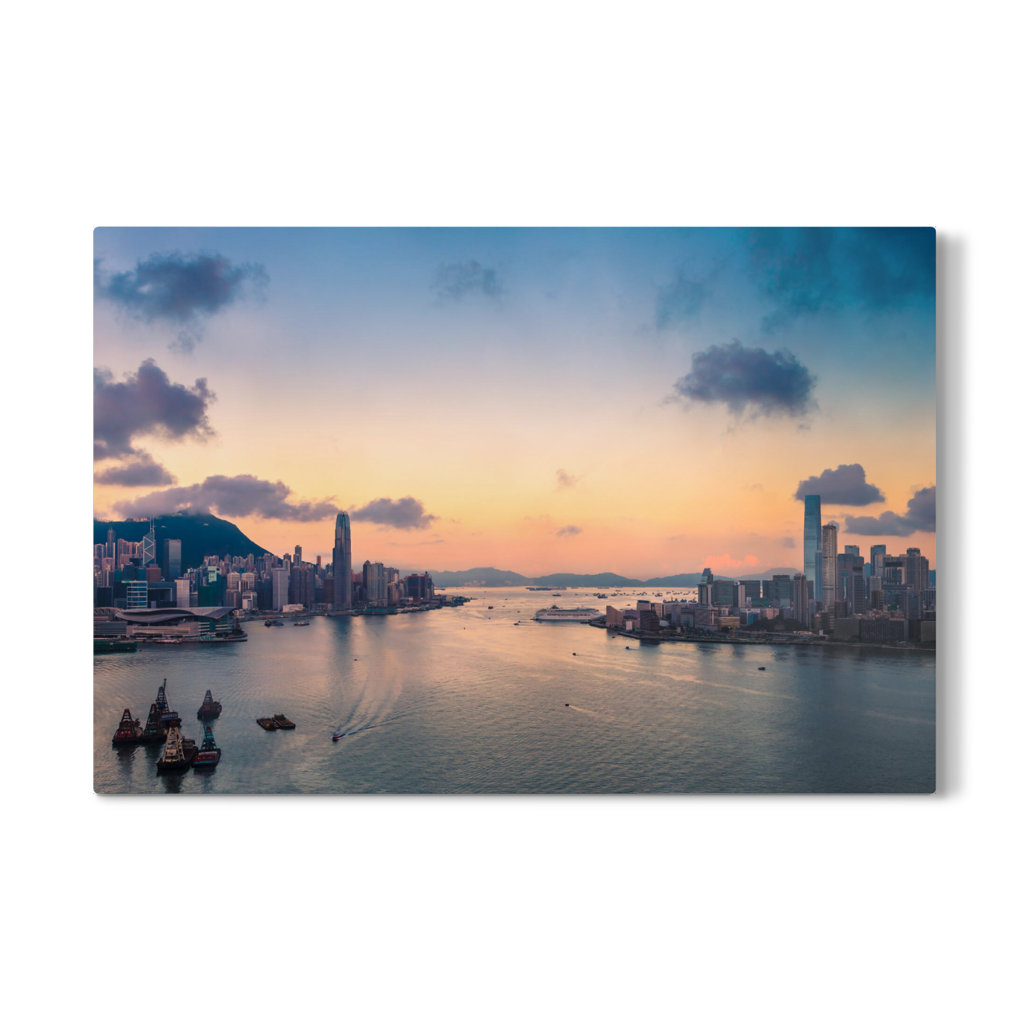Galerie-Print "Hongkong bei Sonnenaufgang" 75x50 cm artboxONE