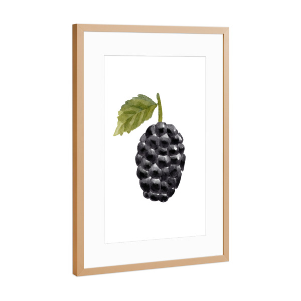 Poster mit Rahmen Kupfer "Aquarell Beere druckbar" artboxONE - Essen & Trinken / Obst & Gemüse