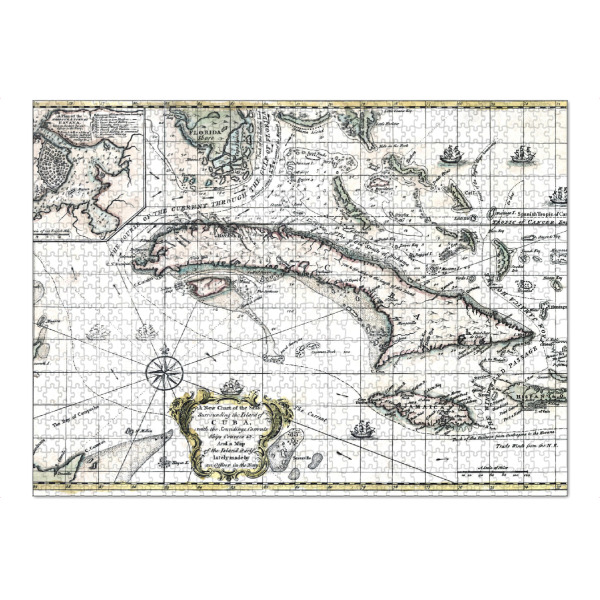 Puzzle Ravensburger "Karte der Insel Kuba" artboxONE - Kartografie