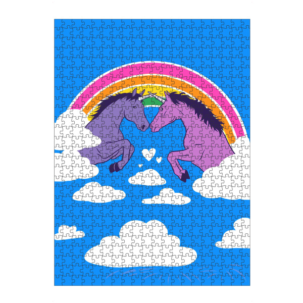 Puzzle Ravensburger "Duell der Einhörner" artboxONE - Tiere