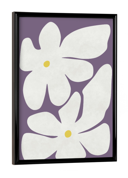 Poster mit schwarzem Rahmen "Weiße Narzisse" artboxONE - Natur,Floral,Abstrakt - Narzisse,Blume,Blumen,Botanisch,Stillleben,Natur,Form,Einfach,Modern