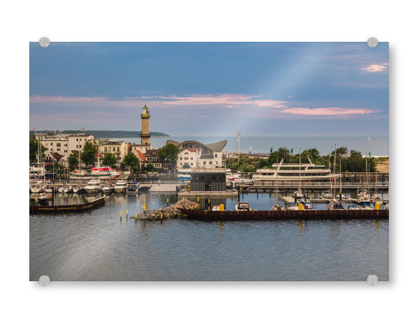 Acrylglasbild "Himmel, Warnemünde, Warnow" artboxONE - Städte,Natur,Reise,Architektur,Städte / Weitere
