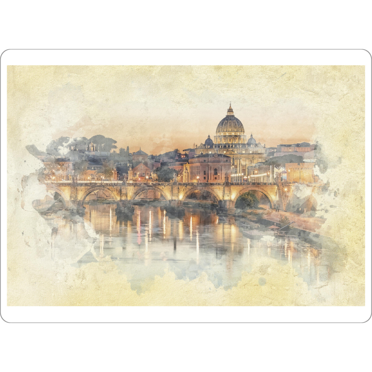 Tischset "Aquarell der Stadt Rom" artboxONE - Städte,Reise,Architektur,Reise / Länder,Städte / Rom