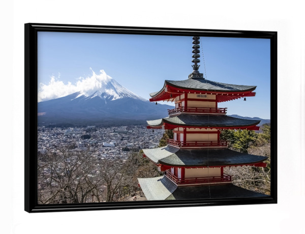 Poster mit schwarzem Rahmen "Chureito-Tempel" artboxONE - Natur,Reise,Architektur,Reise / Asien,Reise / Länder
