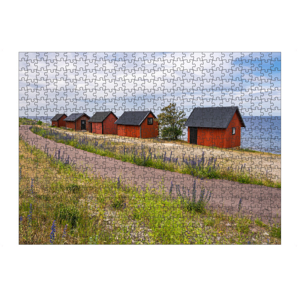 Puzzle Ravensburger "Fischerhütten und Ostsee" artboxONE - Natur,Reise,Architektur,Reise / Strand und Meer,Reise / Länder