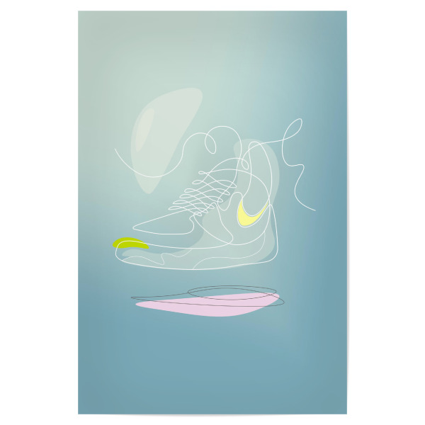 Poster "Schuhe" artboxONE - Sport - Schuhe,Abstrakt,Lineart,Oneline,Minimalistisch