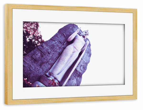 Poster mit Rahmen kiefer "The Standing Buddha" artboxONE - Reise,Reise / Asien,Reise / Länder