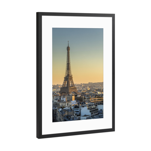 Poster mit Rahmen Schwarz (Metallic) "Pariser Stadtbild" artboxONE - Städte,Reise,Architektur,Städte / Paris,Reise / Länder