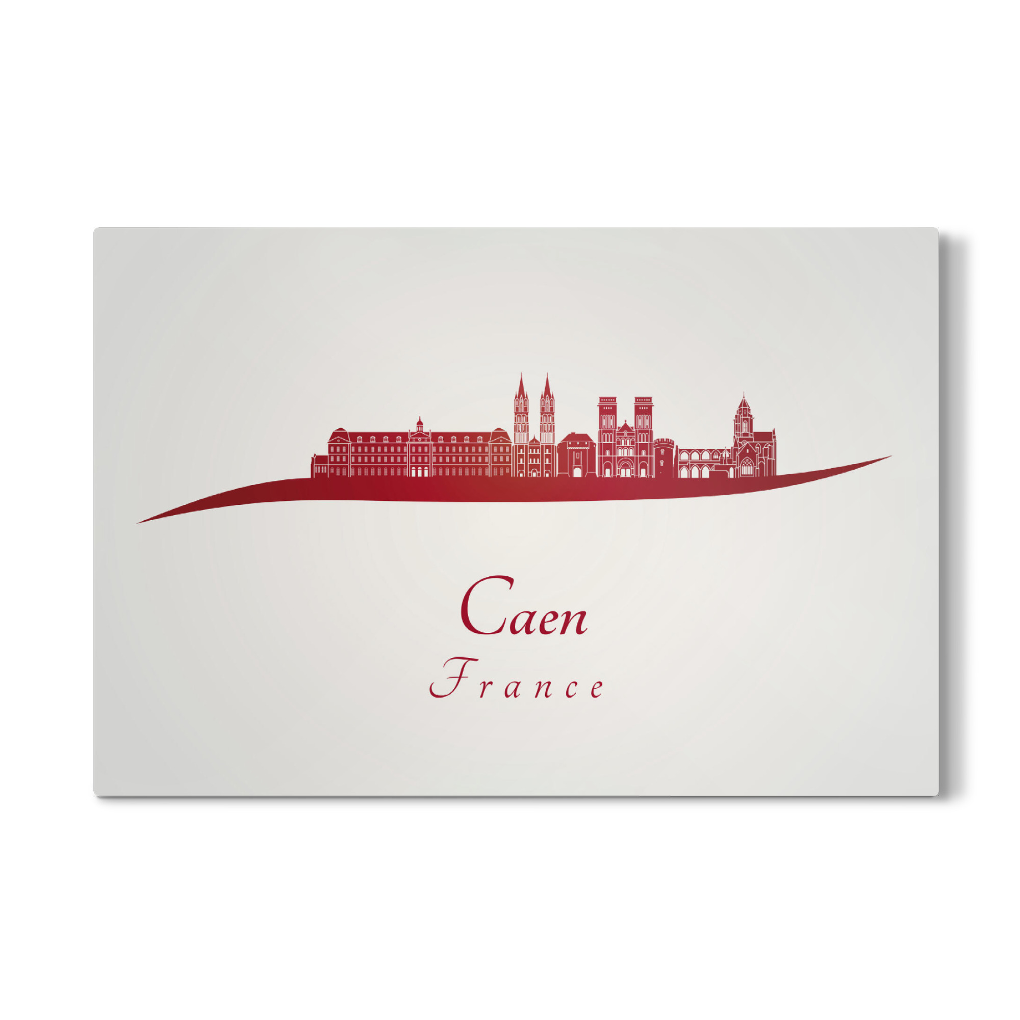 Galerie-Print "Caen-Skyline in Rot" 30x20 cm artboxONE
