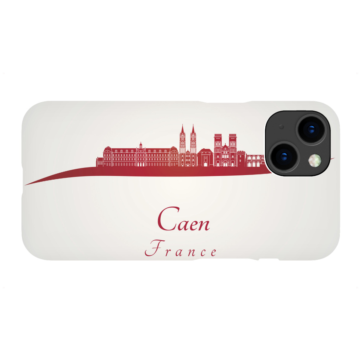 "Caen-Skyline in Rot"für iPhone - Premium-Case Handyhülle artboxONE
