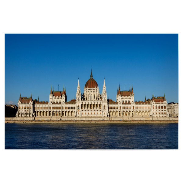 Poster 30x20 cm "Das Parlamentsgebäude" artboxONE - Städte,Architektur - Budapest,Ungarn,Parlament,Donau,Beleuchtet,Abend,Sonnenuntergang,Historisch