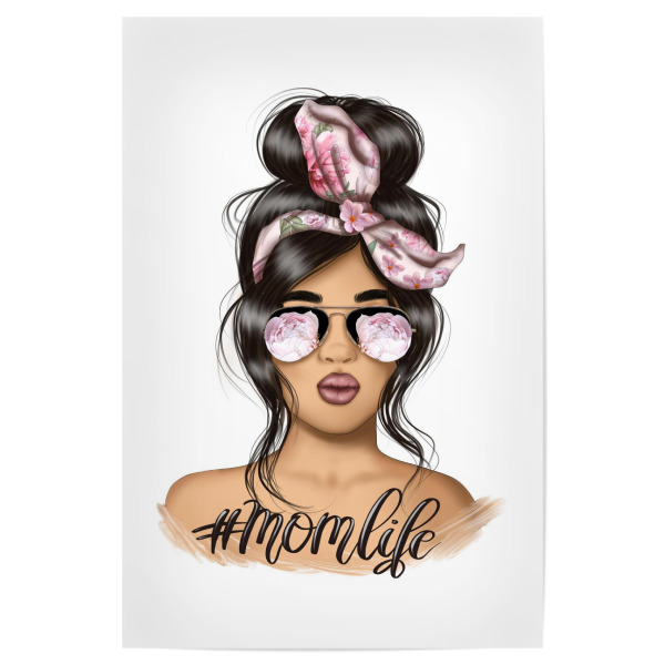 Poster "Momlife-Illustration" artboxONE - Floral,Menschen,Fashion,Buchstaben,Für Mama