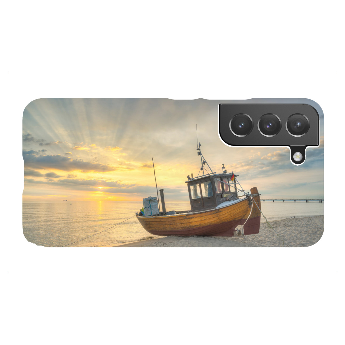 Samsung Galaxy "Fischerboot am Strand in Usedom" Premium-Case Handyhülle artboxONE