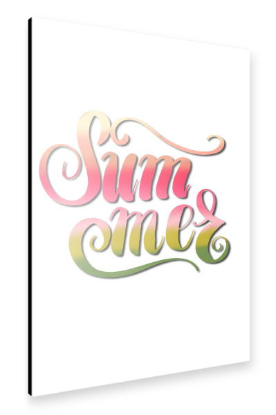 Alu-Dibond "Sommer-Schriftzug" 30x20 cm artboxONE