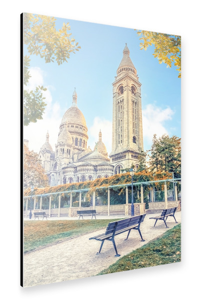 Alu-Dibond "Öffentlicher Park Montmartre" 30x20 cm artboxONE