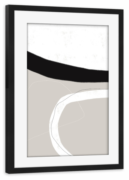 Poster mit Rahmen schwarz "Facing it" artboxONE - Abstrakt,Geometrie