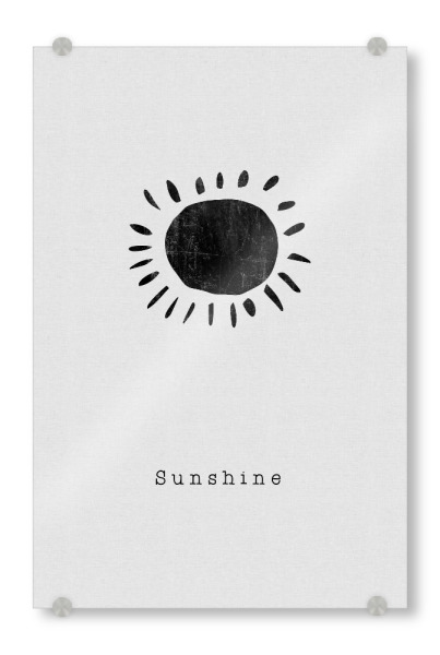 Acrylglasbild "Zitat-Set - Sonnenschein" artboxONE - Typografie,Natur,Abstrakt,Festivals