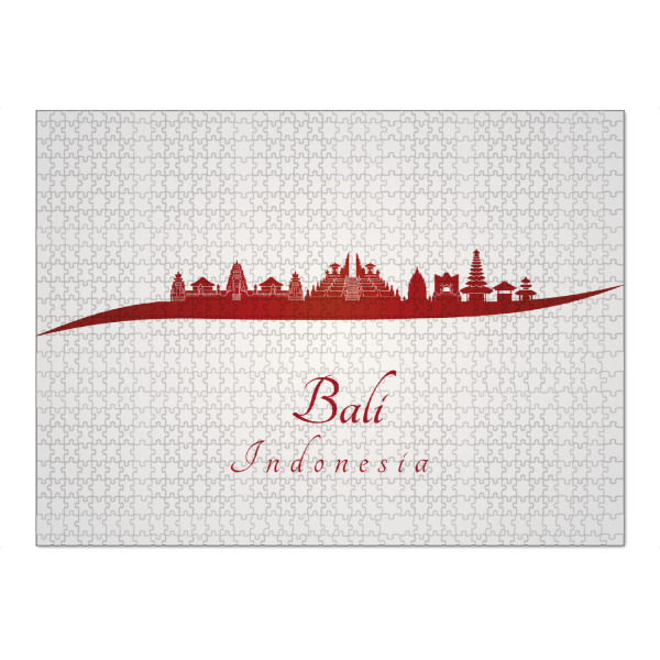 Puzzle Ravensburger "Bali-Skyline in Rot" artboxONE - Städte,Architektur
