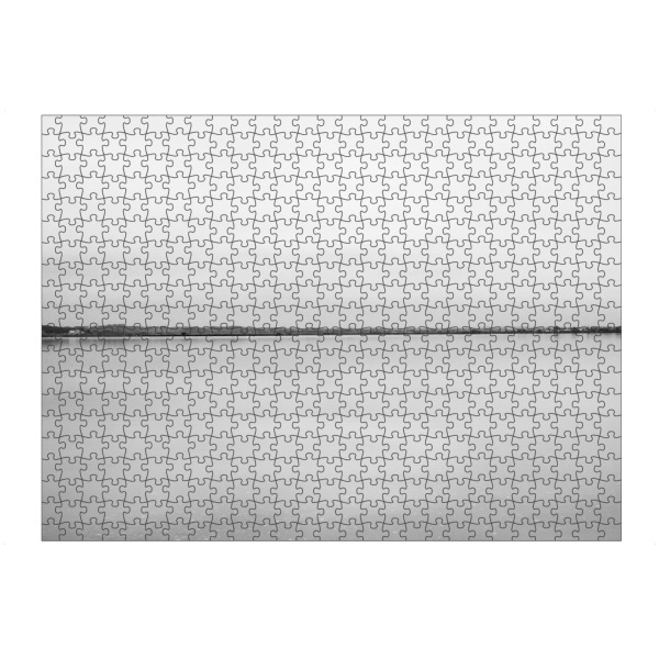 Puzzle Ravensburger "Oben ist unten" artboxONE - Natur,Reise,Schwarzweiß - Himmel,Spiegelung,Meer,See,Schwarz,Weiß,Schwarz-weiß - Bild himmel