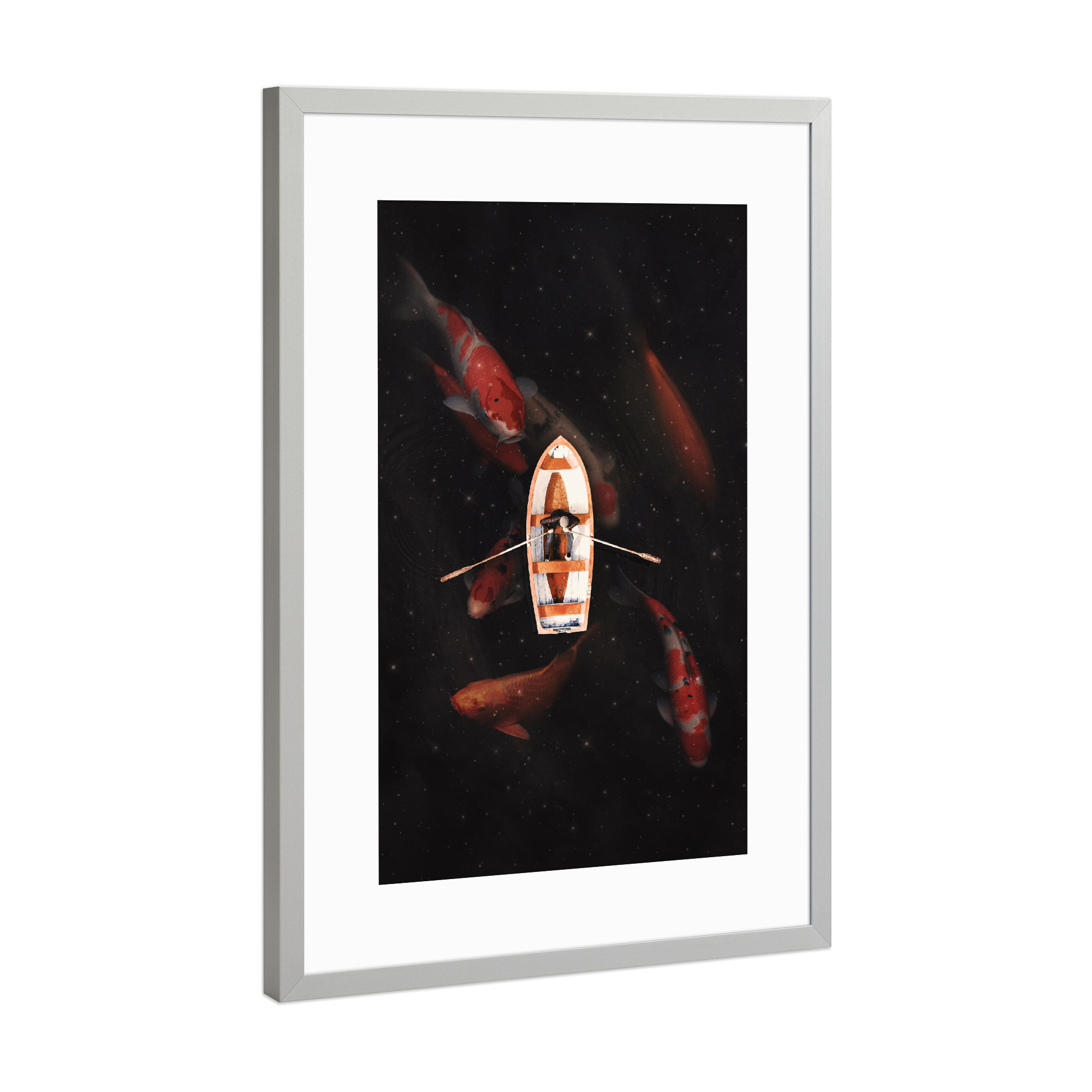 Poster mit Rahmen Silber "Enkel Dika - Sense of Peace" artboxONE - Natur,Tiere,Männer