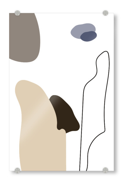 Acrylglasbild "Simple artwork" artboxONE - Abstrakt,Geometrie - Abstrakt,Art,Artwork,Kunst,Design,Beige,White,Blue,Blau,Weiß,Formen,Geometrie