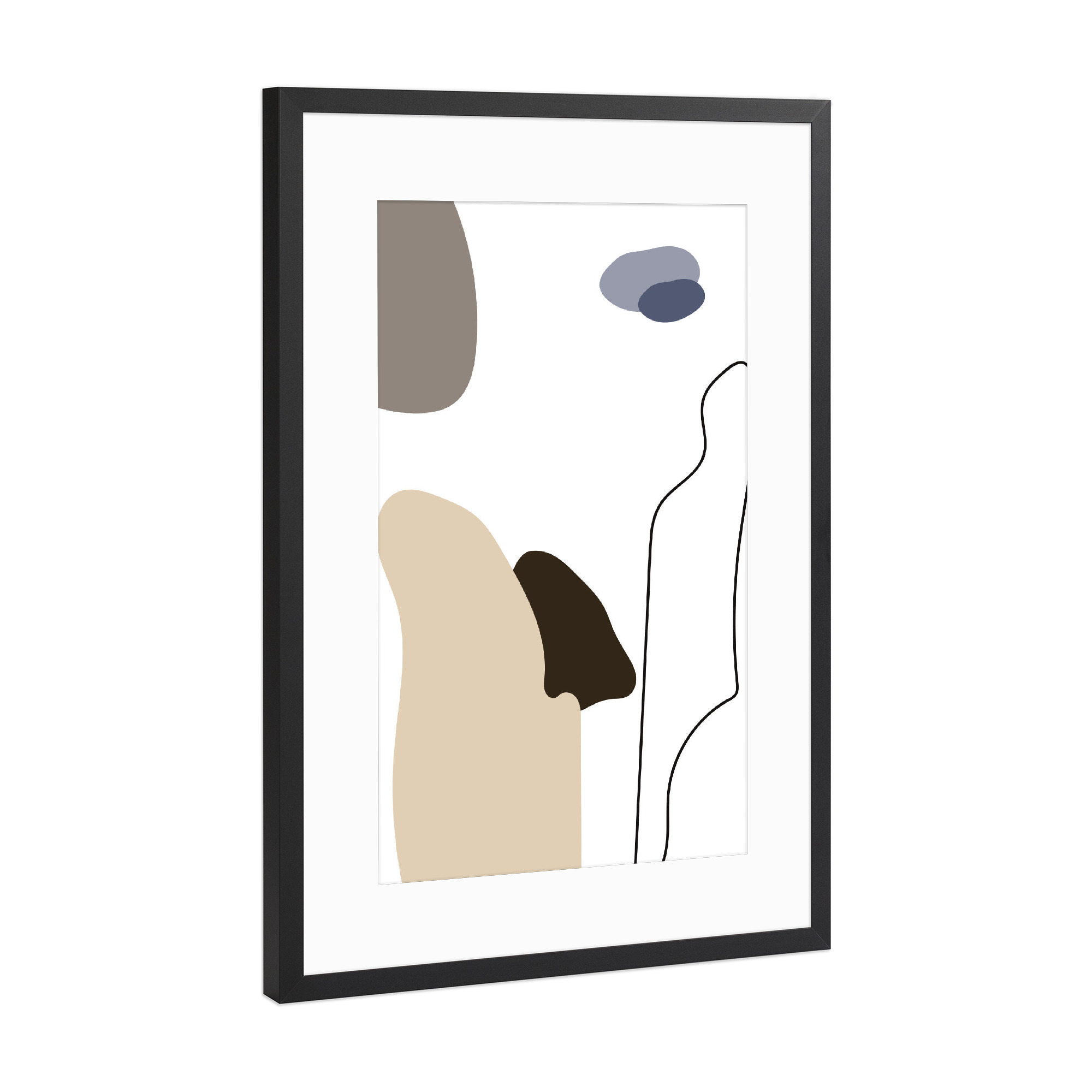 Poster mit Rahmen Schwarz (Metallic) "Simple artwork" artboxONE - Abstrakt,Geometrie