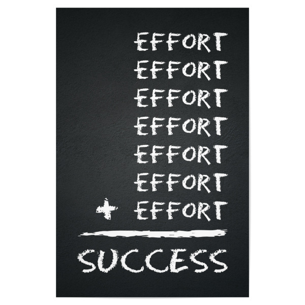 Poster 30x20 cm "Die Summe kleiner Anstrengungen" artboxONE - Typografie,Schwarzweiß - Math,Mathematik,Erfolg,Anstrengung,Schwarzweiß,Typo,Typografie