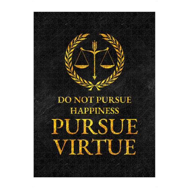 Puzzle Ravensburger "Verfolge die Tugend" artboxONE - Typografie