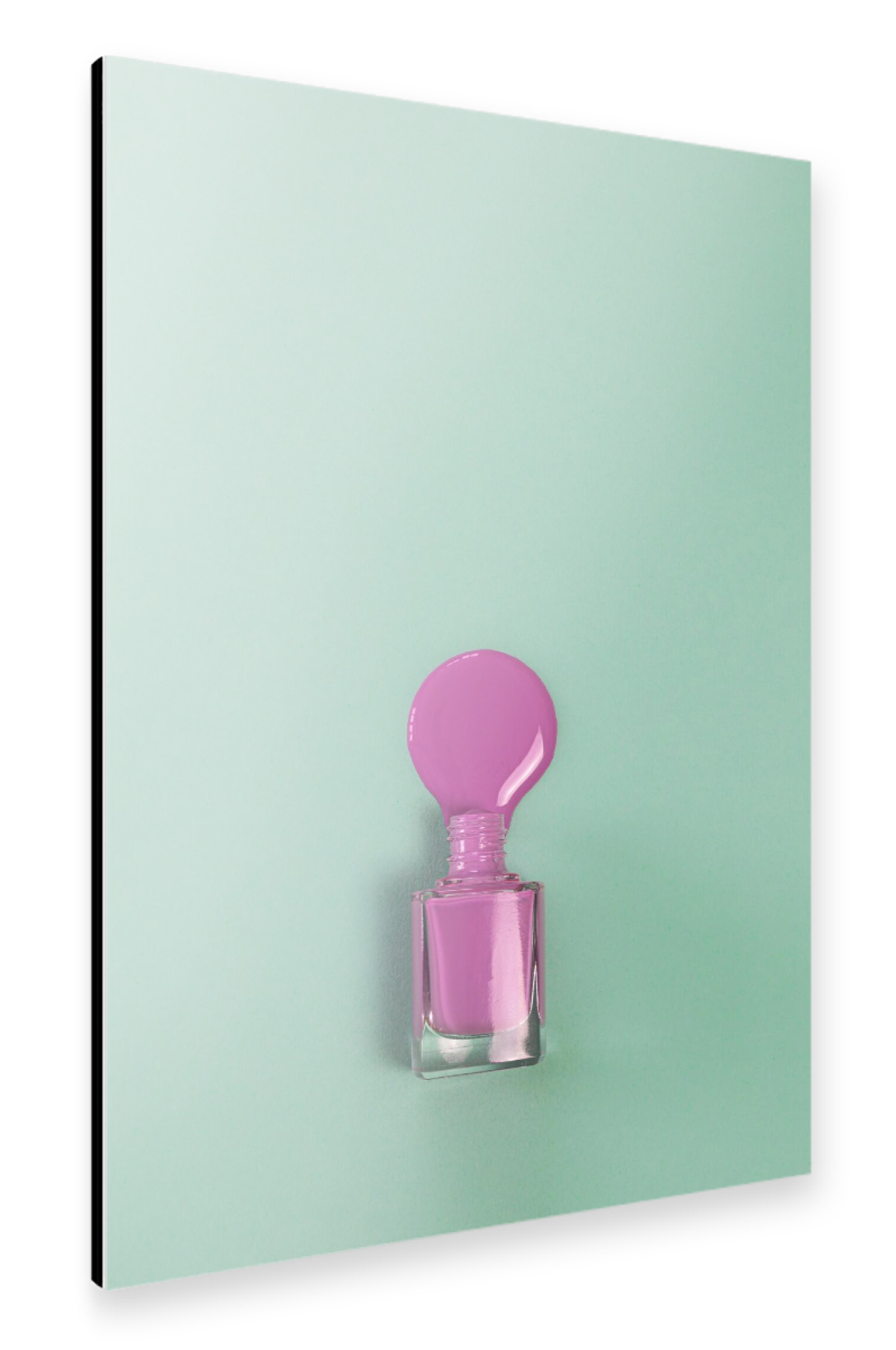 Alu-Dibond "Nagellack mint pink" 75x50 cm artboxONE