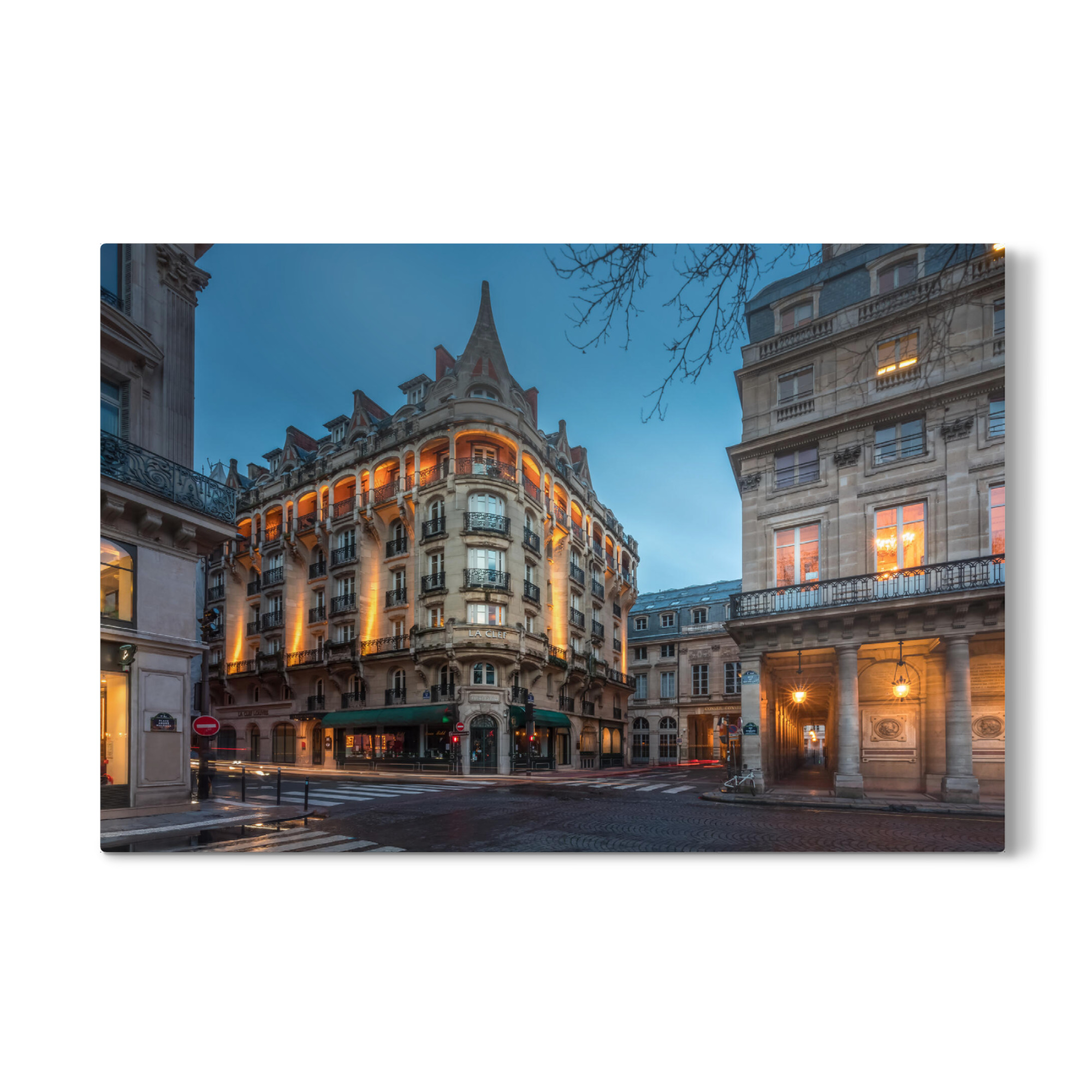 Galerie-Print "Beleuchtete Straße" 75x50 cm artboxONE