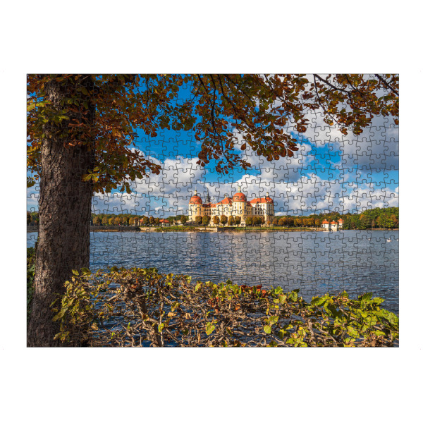 artboxONE Puzzle "Baum, Wasser, Schloß, Wolken" artboxONE - Natur,Reise,Architektur