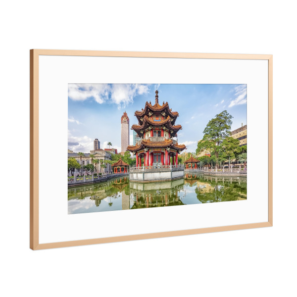 Poster mit Rahmen Kupfer "Park in Taipeh" artboxONE - Städte,Reise,Architektur,Reise / Asien,Reise / Länder
