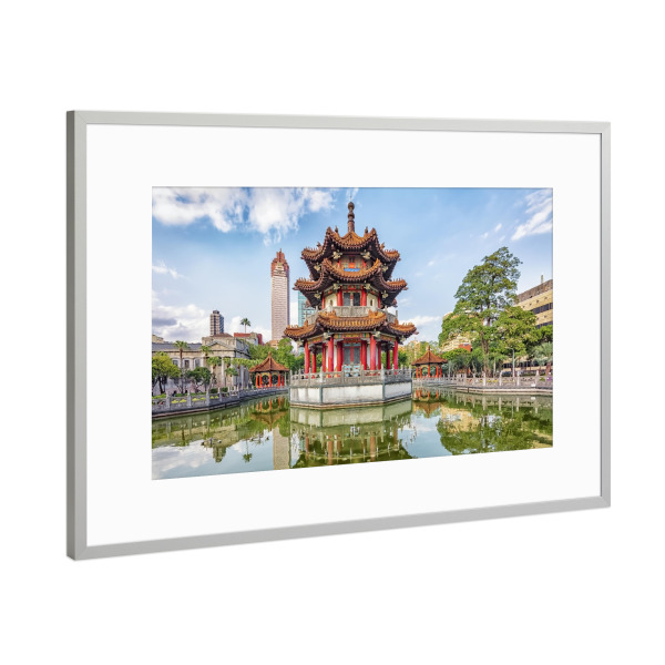 Poster mit Rahmen Silber "Park in Taipeh" artboxONE - Städte,Reise,Architektur,Reise / Asien,Reise / Länder