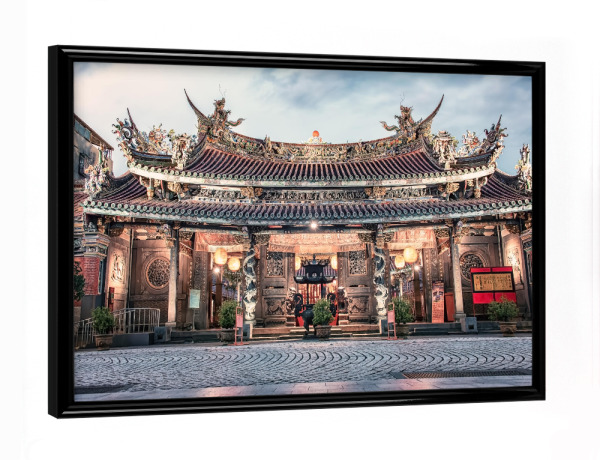 Poster mit schwarzem Rahmen "Tempel in Taipei" artboxONE - Städte,Reise,Architektur,Reise / Asien,Reise / Länder