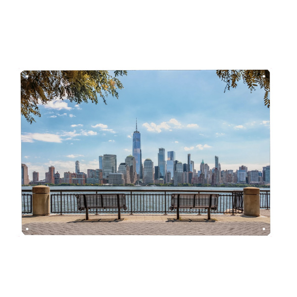 Metall Poster "New-Jersey-Ansicht" artboxONE - Städte,Städte / New York,Reise,Architektur,Reise / Länder