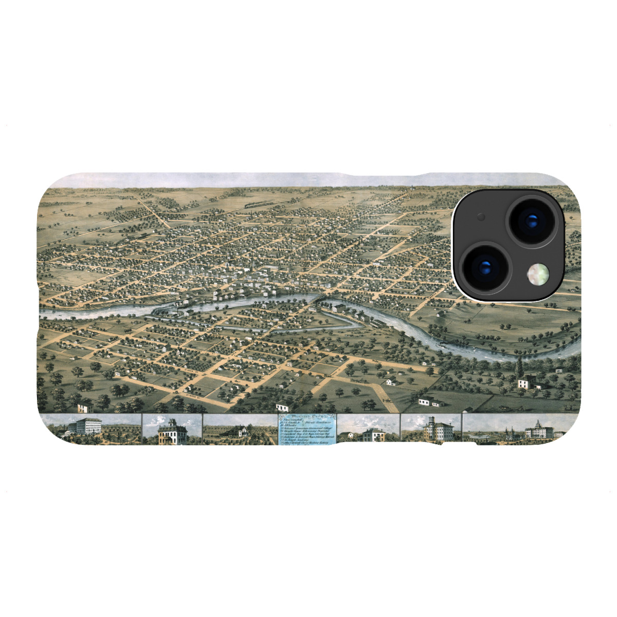 iPhone "Alte Karte von South Bend, Indiana" Premium-Case Handyhülle artboxONE