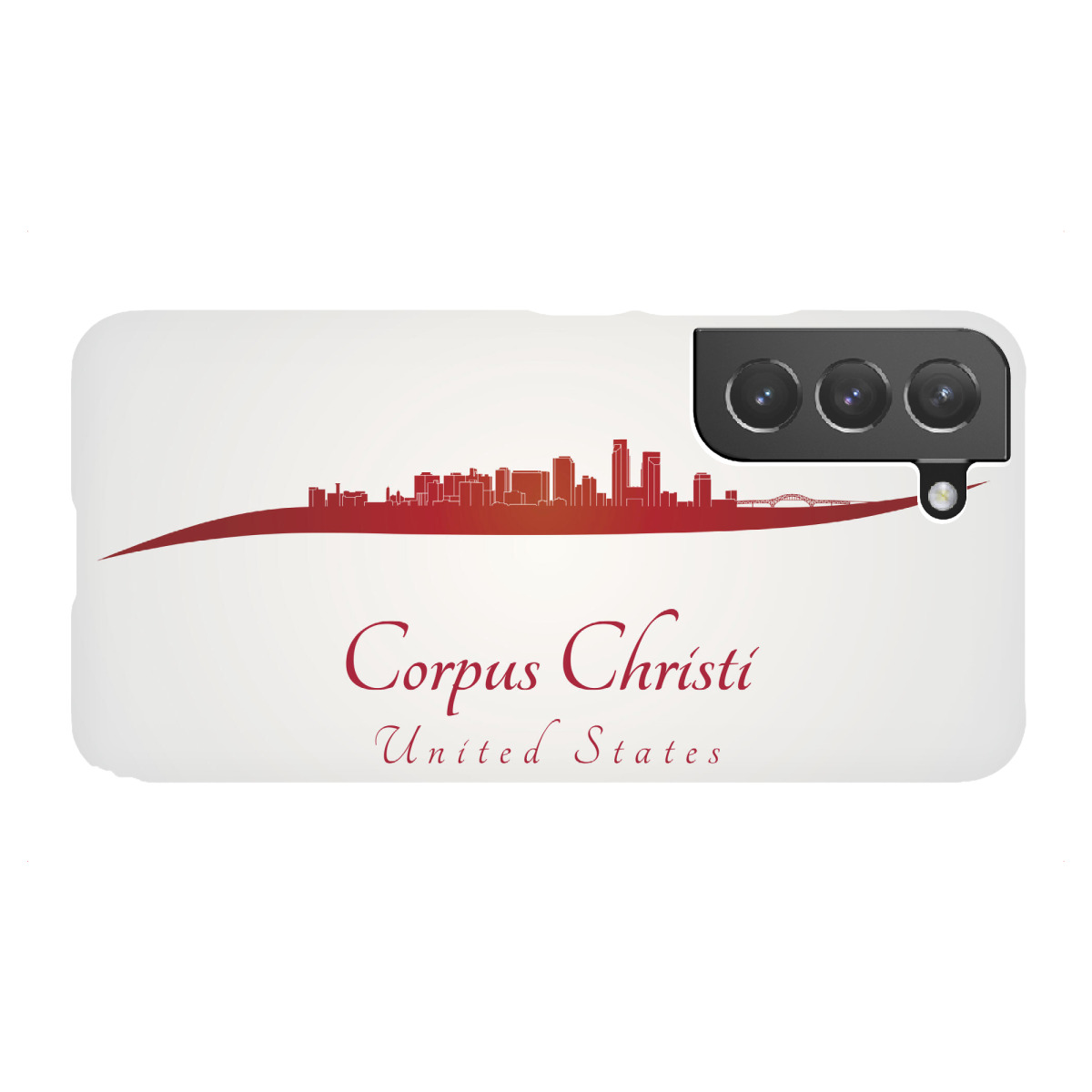 "Corpus Christi-Skyline in Rot"für Samsung Galaxy - Premium-Case Handyhülle artboxONE