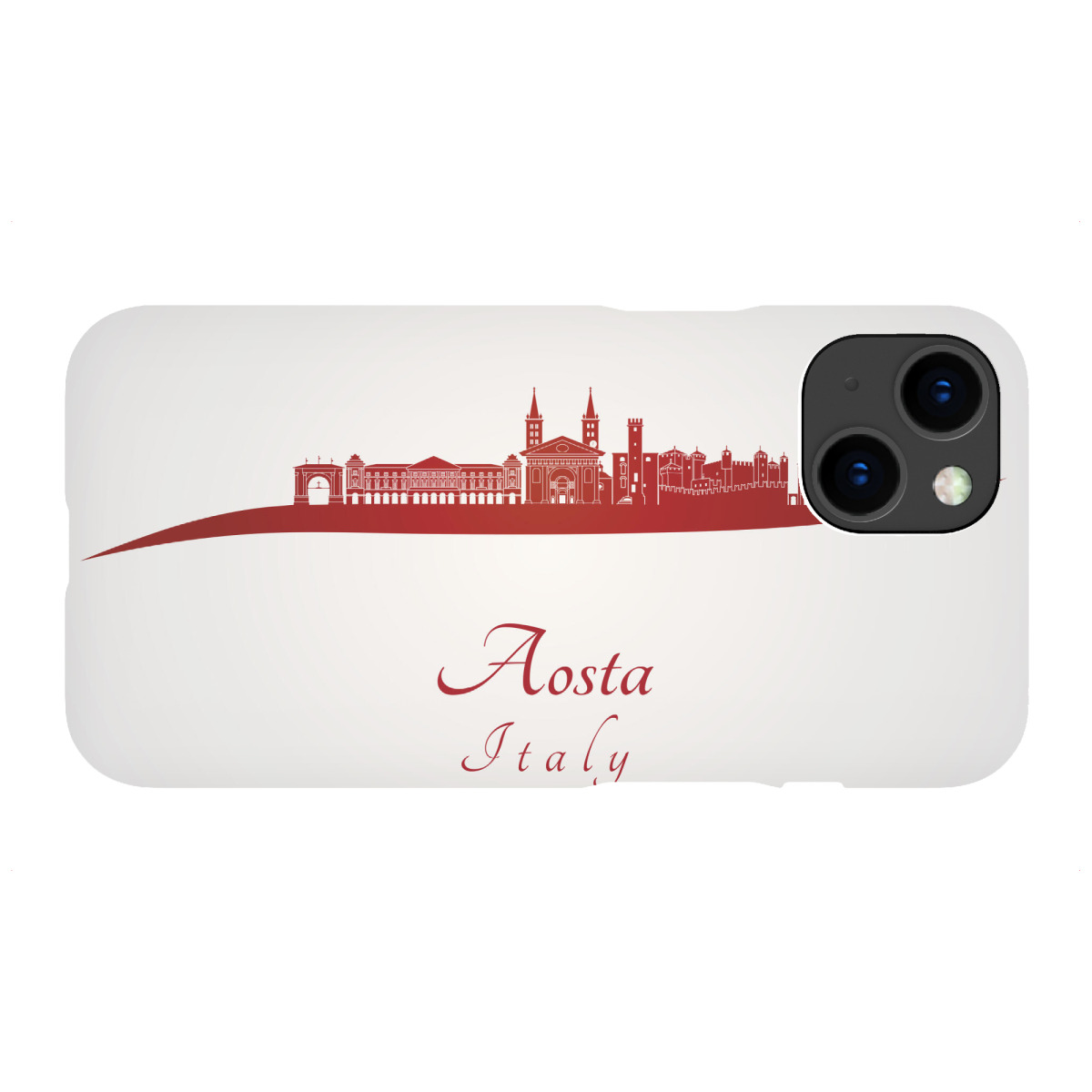 "Aosta-Skyline in Rot"für iPhone - Premium-Case Handyhülle artboxONE