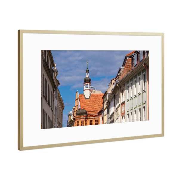 Poster mit Rahmen Gold "Giedel, Dach und Turm" artboxONE - Reise,Architektur,Städte / Weitere