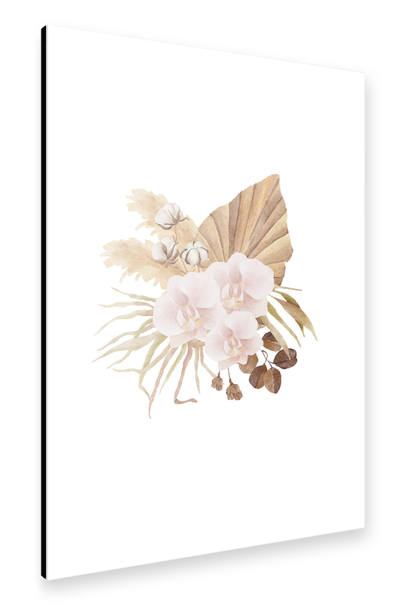 Alu-Dibond "Aquarell Boho Blumenstrauß" 75x50 cm artboxONE