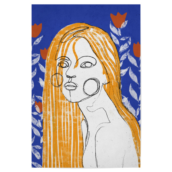 Poster 30x20 cm "Das Tulpenmädchen" artboxONE - Abstrakt,Menschen,Für Mama