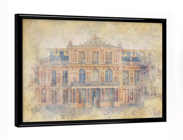 Poster mit schwarzem Rahmen "Versailles-Aquarell" artboxONE - Städte,Reise,Architektur,Städte / Paris,Reise / Länder