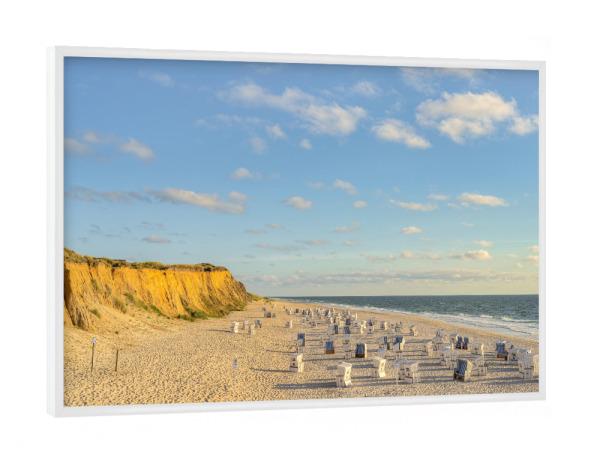 Poster mit weißem Rahmen "Das Rote Kliff auf Sylt" artboxONE - Natur,Reise,Reise / Strand und Meer