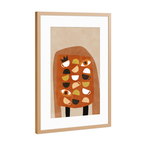 Poster mit Rahmen Kupfer "Montag" artboxONE - Essen & Trinken,Abstrakt,Geometrie