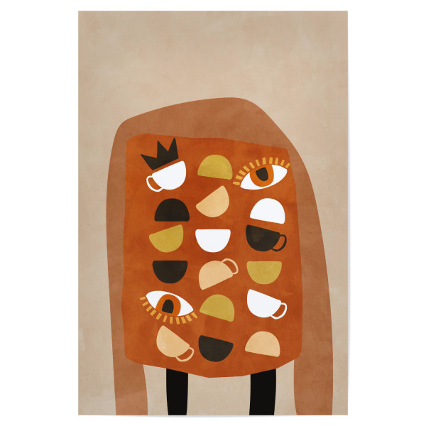 Poster 30x20 cm "Montag" artboxONE - Essen & Trinken,Abstrakt,Geometrie