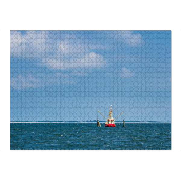 Puzzle Ravensburger "Krabbenkutter und Nordsee" artboxONE - Natur,Reise,Reise / Strand und Meer
