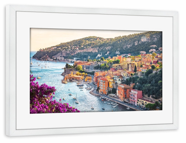 Poster mit Rahmen weiß "Das Süddorf" artboxONE - Natur,Reise,Architektur,Reise / Strand und Meer,Reise / Länder