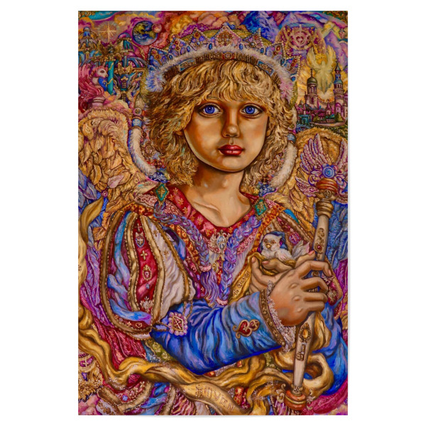 Poster 30x20 cm "Engel Hodiel bunt" artboxONE - Weihnachten - Engel,Gott,Prinz,Schöpfung,Fantasie,Religion